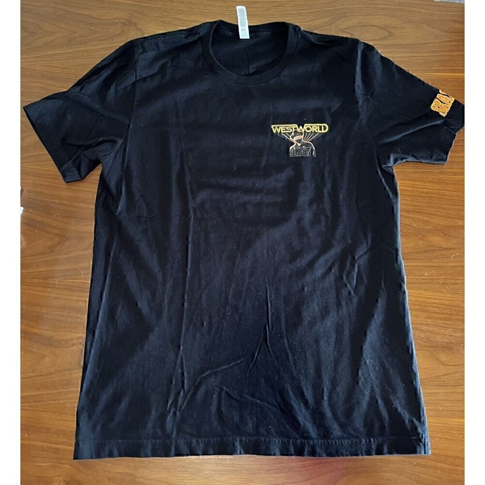 WestWorld Cast Crew T-shirt RARE Set Dec Mashas Game Black Size L - Picture 1 of 7